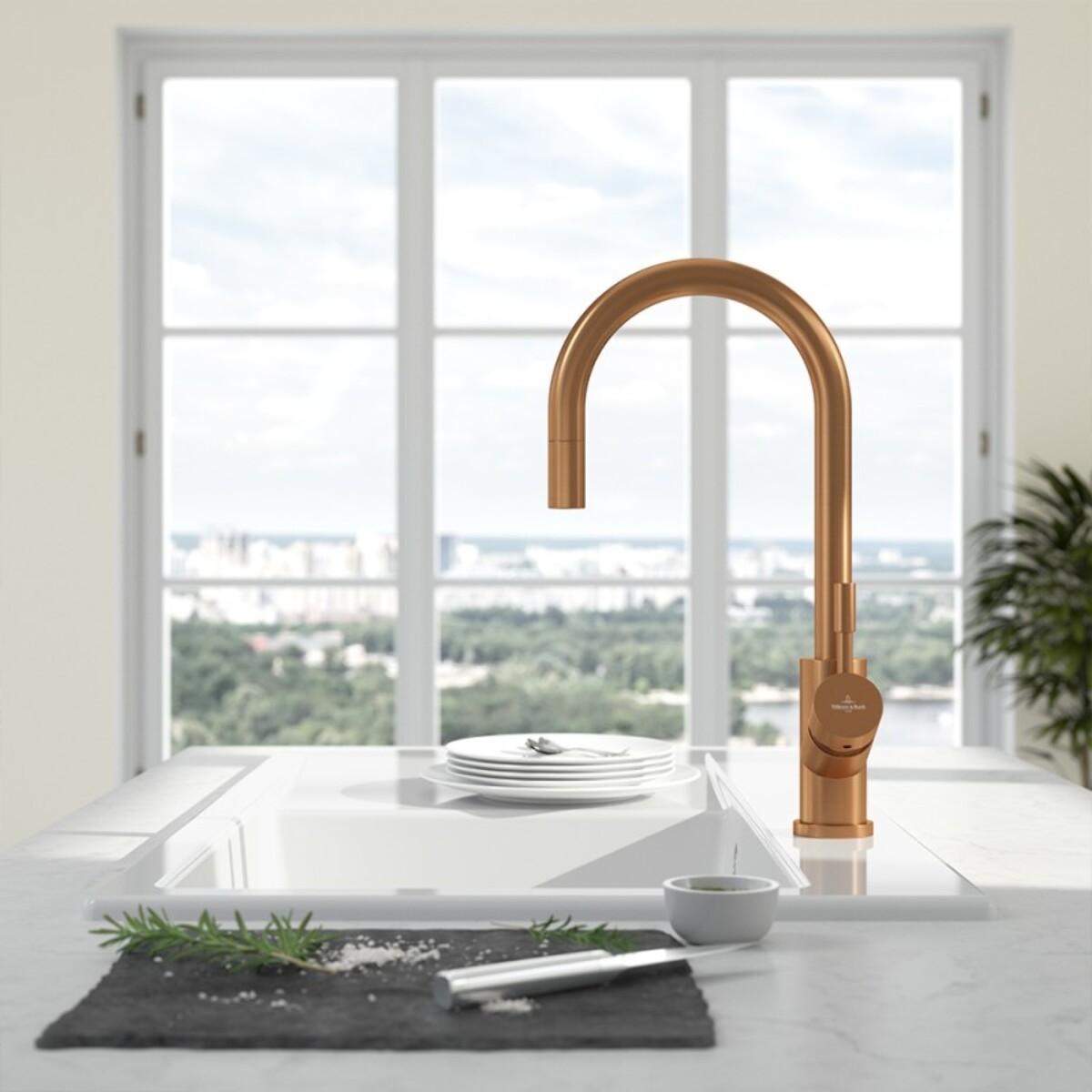 Robinet cuisine VILLEROY ET BOCH Umbrella flex