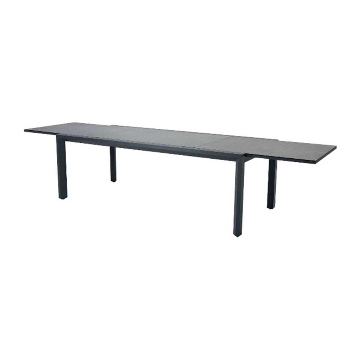 PORTLANDINA - Ensemble table et fauteuils de jardin  - Gris anthracite