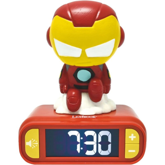 Réveil LEXIBOOK Veilleuse Iron Man 3D effets sonores