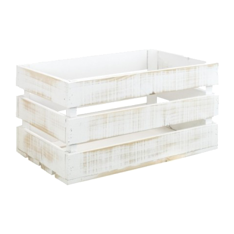 Grand coffret en bois massif décapé Hauteur: 25.5 Longueur: 49 Largeur: 29.5