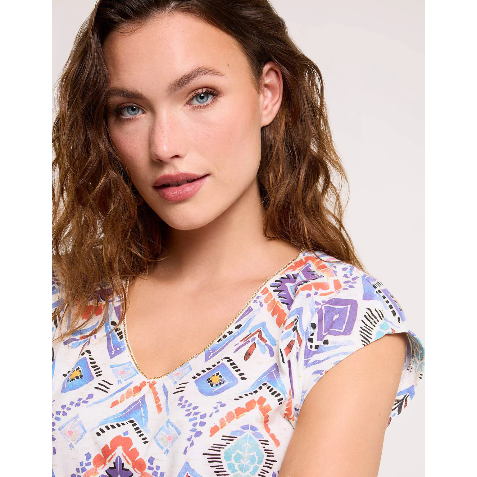 Camiseta Manga Corta Azul - Leafix