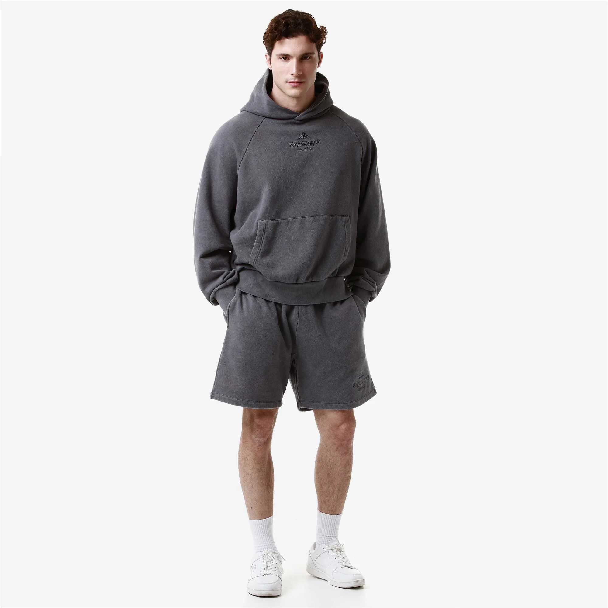 Kappa - Pantaloni Corti Uomo Grigio - Authentic Premium Lou