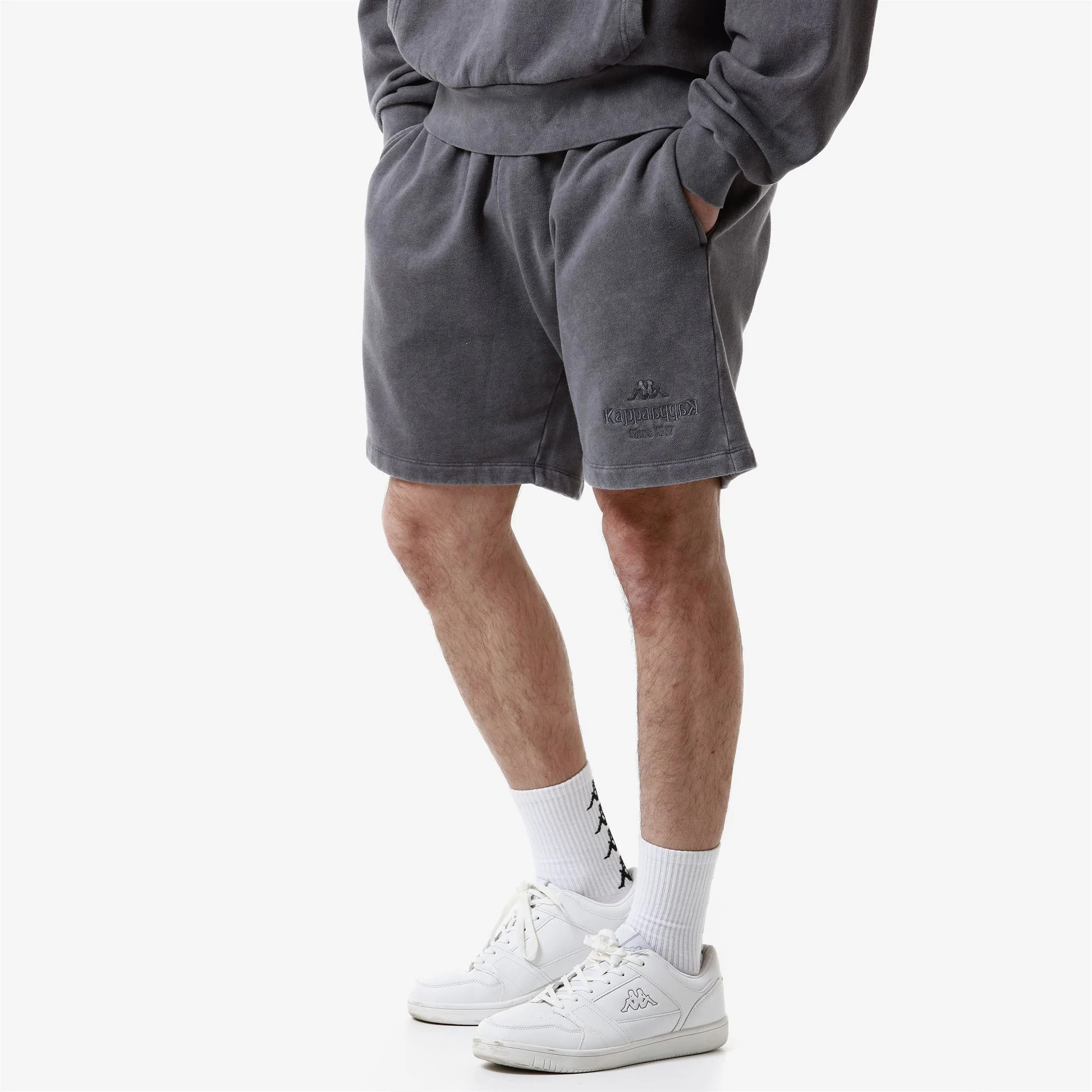 Kappa - Pantaloni Corti Uomo Grigio - Authentic Premium Lou