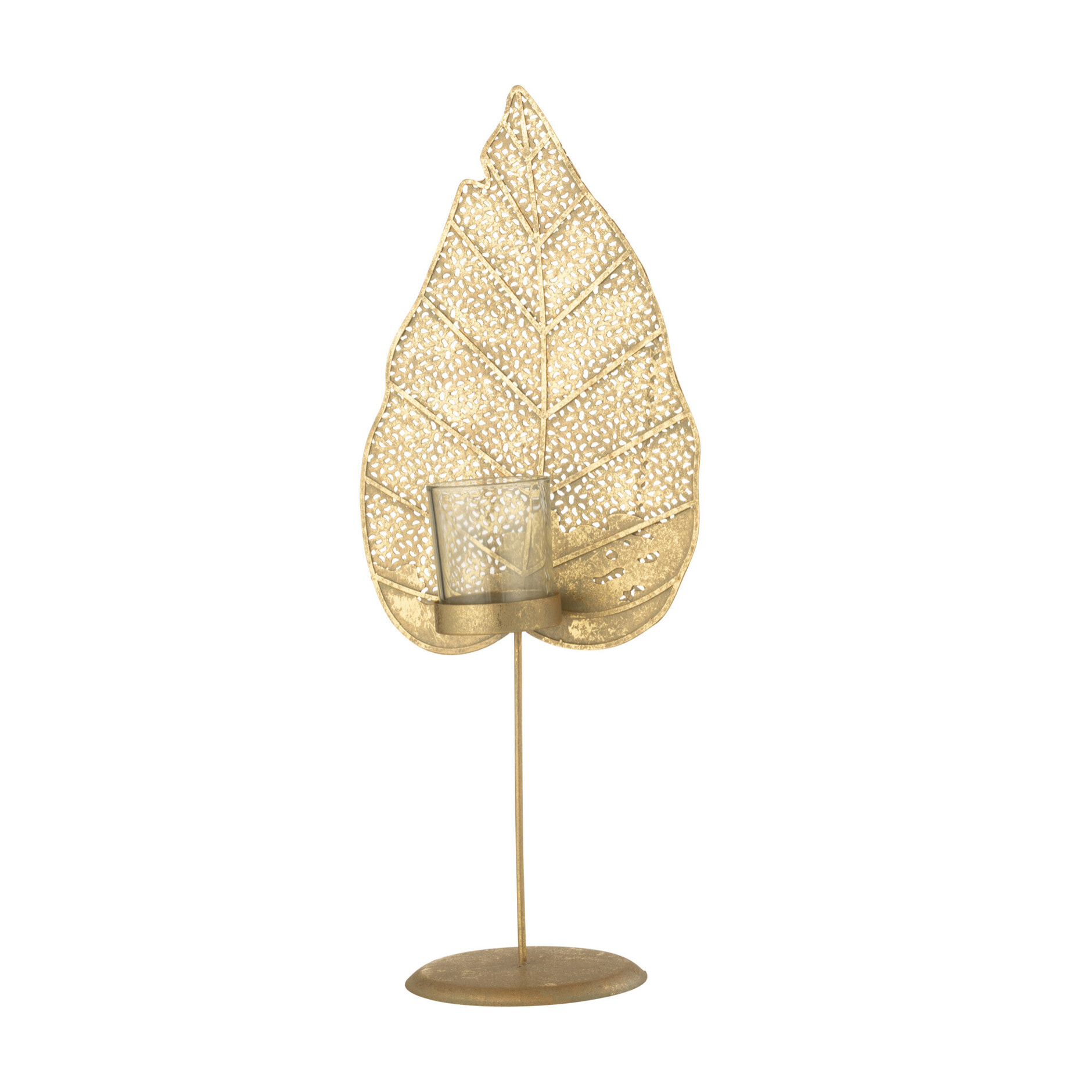 J-Line photophore Feuill - métal - or - large