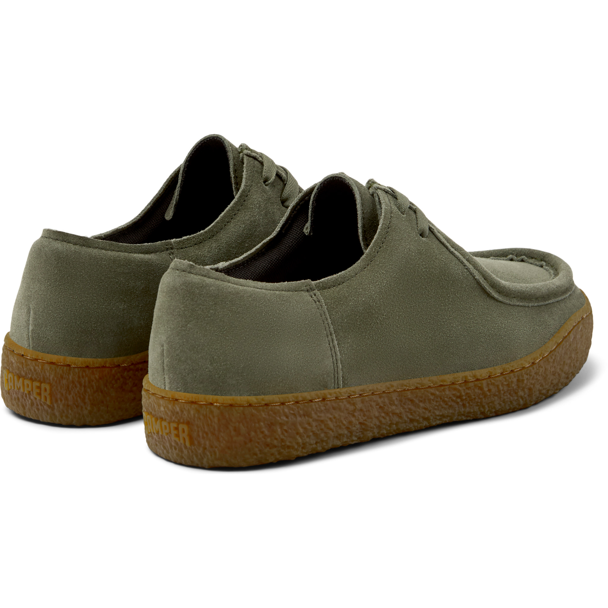 Scarpe stringate - CAMPER Peu Terreno - Verde - Pelle scamosciata