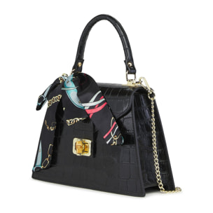 Borse Donna colore Nero-in pelle Made in Italy 28x21x10cm