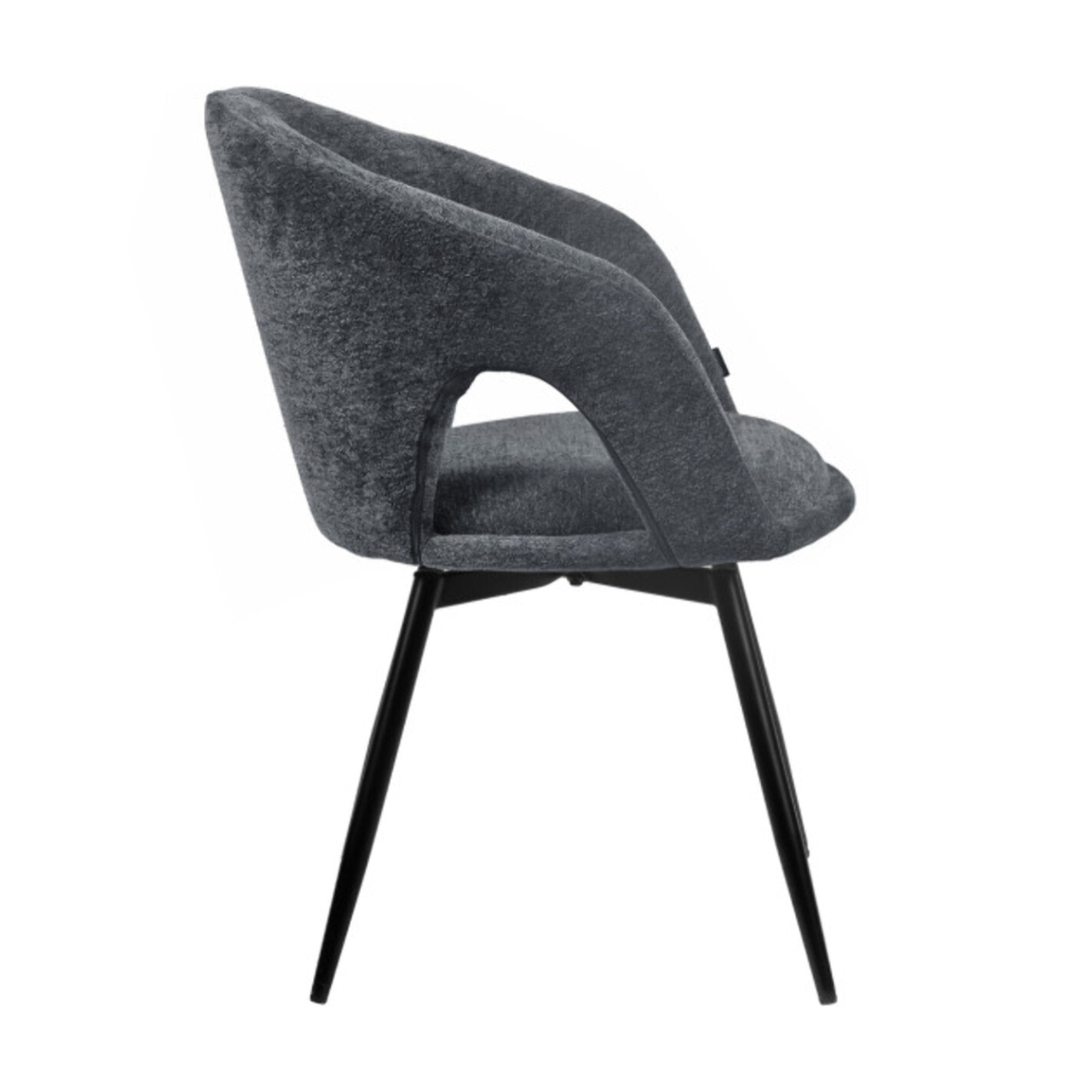 Chaise rotative 180° en tissu doux avec accoudoirs - AMBRE