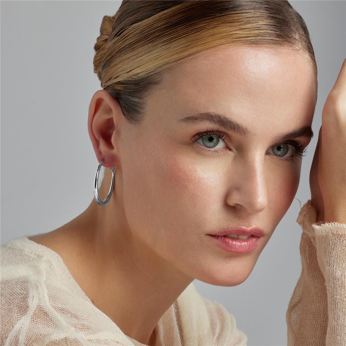 Pendientes Lux by Lux acabadoss en rodio