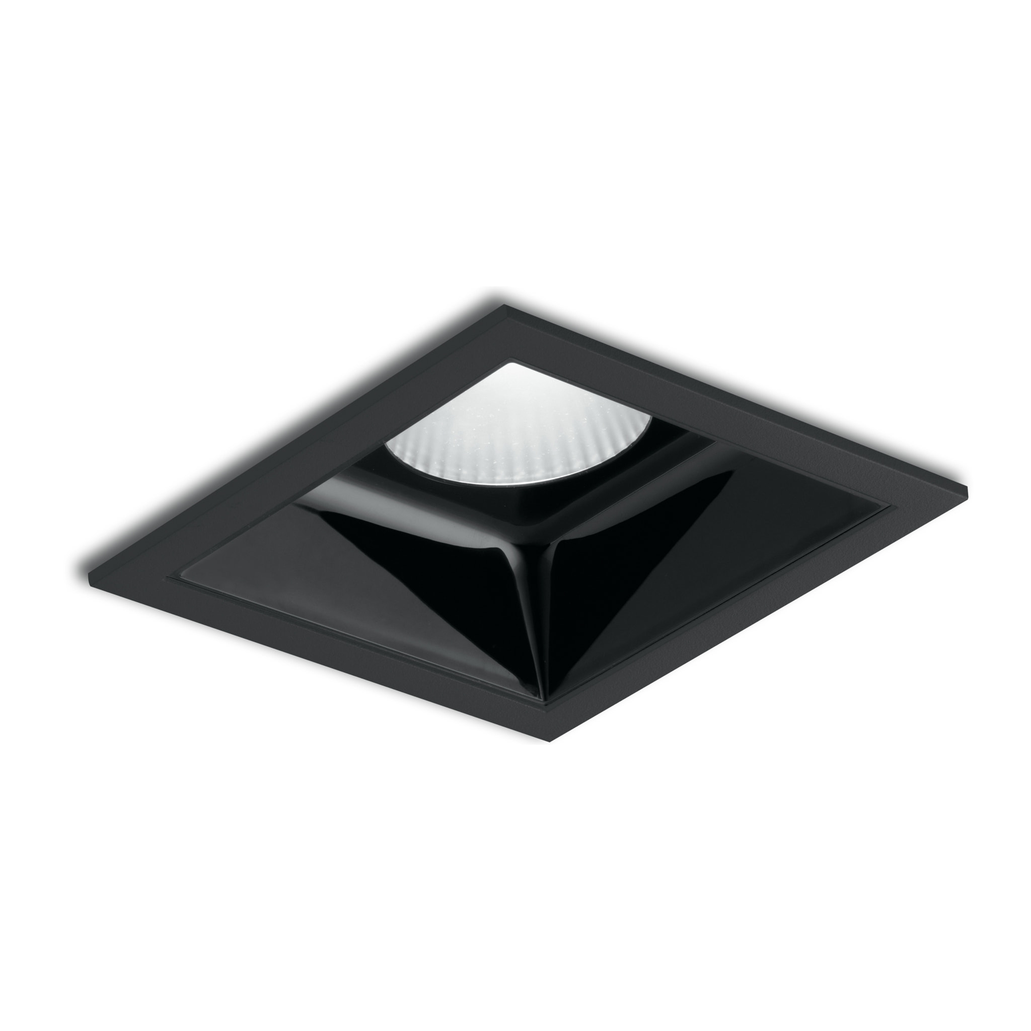 INCASSO LED LANDER NERO 15W 1500LM UGR 4000K CRI90 8,6X8,6X10,8CM