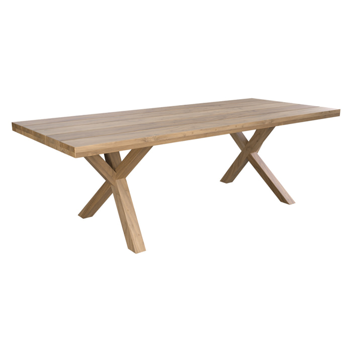 Table de jardin 240 cm en bois de teck massif - Soraya