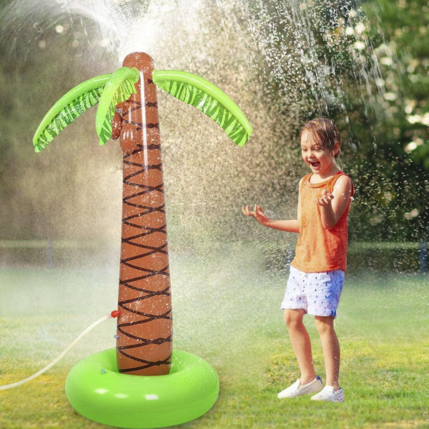 Palmera inflable con aspersor de agua superior. 160x90cm.