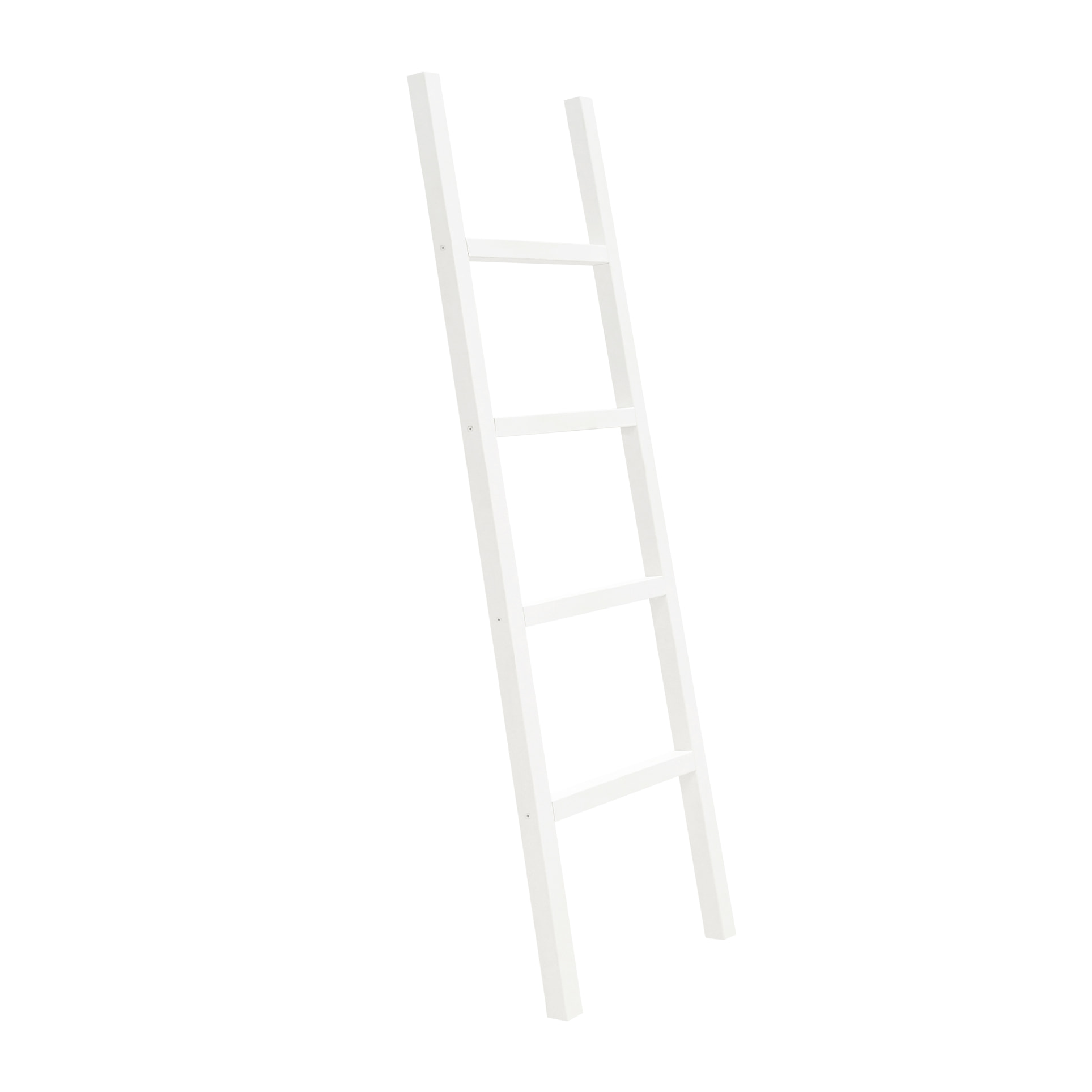 Échelle en bois massif blanc 150x41cm Hauteur: 150 Longueur: 41 Largeur: 3.5