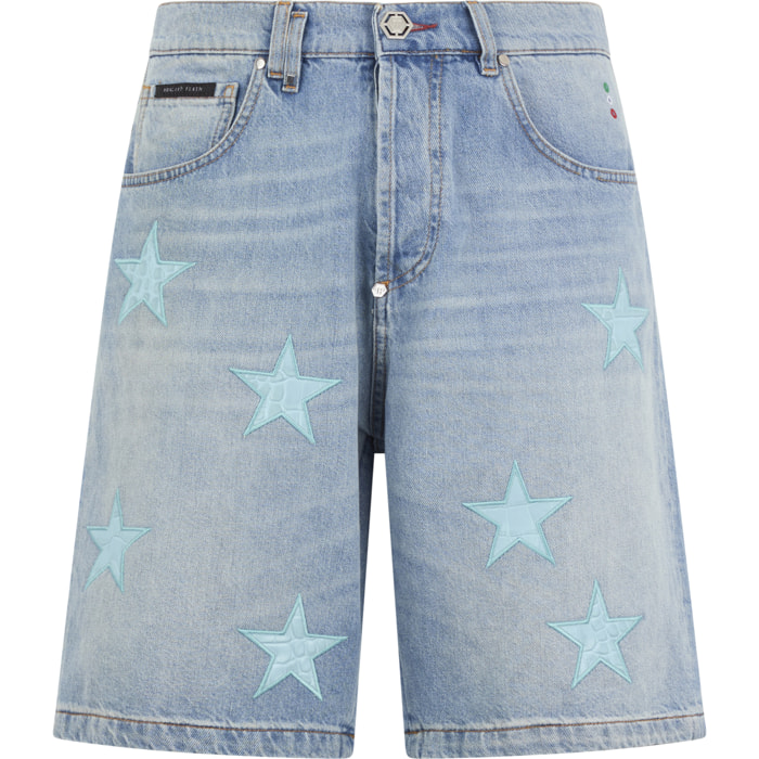 PHILIPP PLEIN Denim Shorts Cocco Stars
