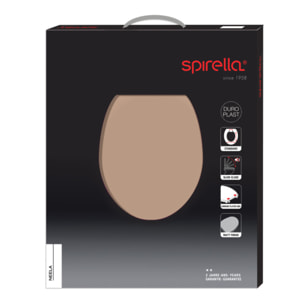 Abattant wc Thermo dur avec frein de chute NEELA Cappuccino mat - Charnières ABS Chromé Spirella