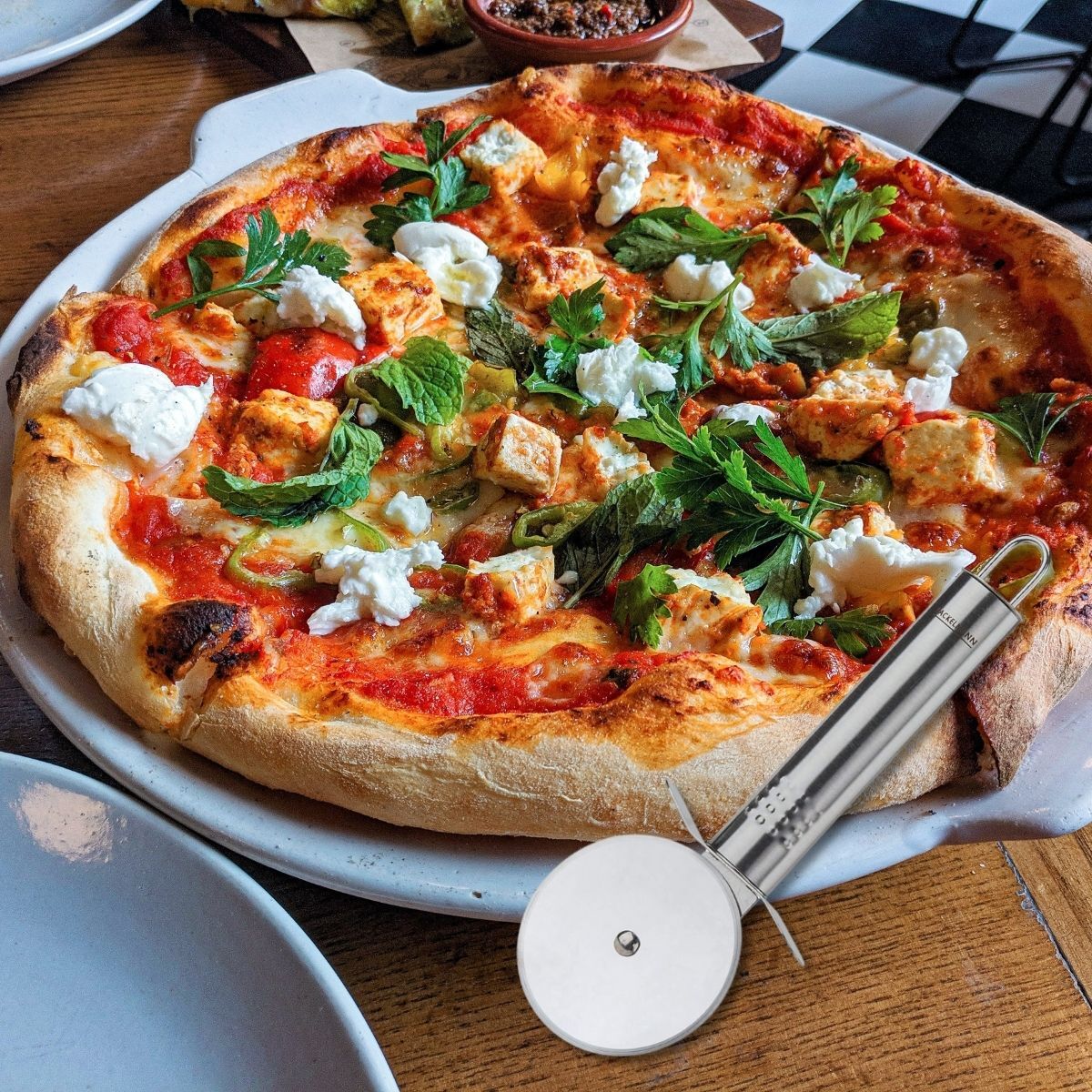 Roulette à pizza en inox 18,5 cm Fackelmann Ovale Limited Edition