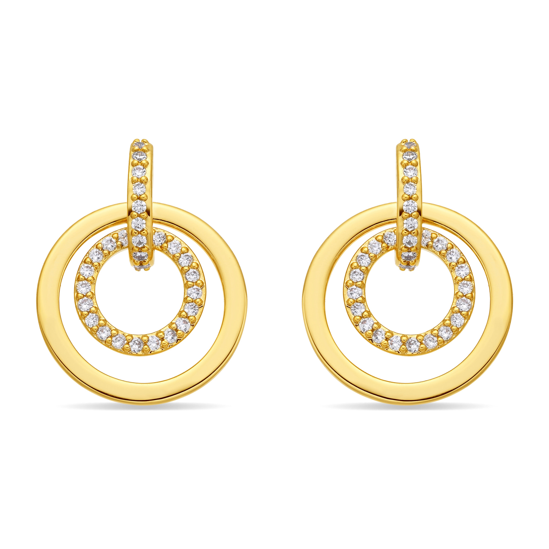 Pendientes Nahio acabado oro amarillo 18k