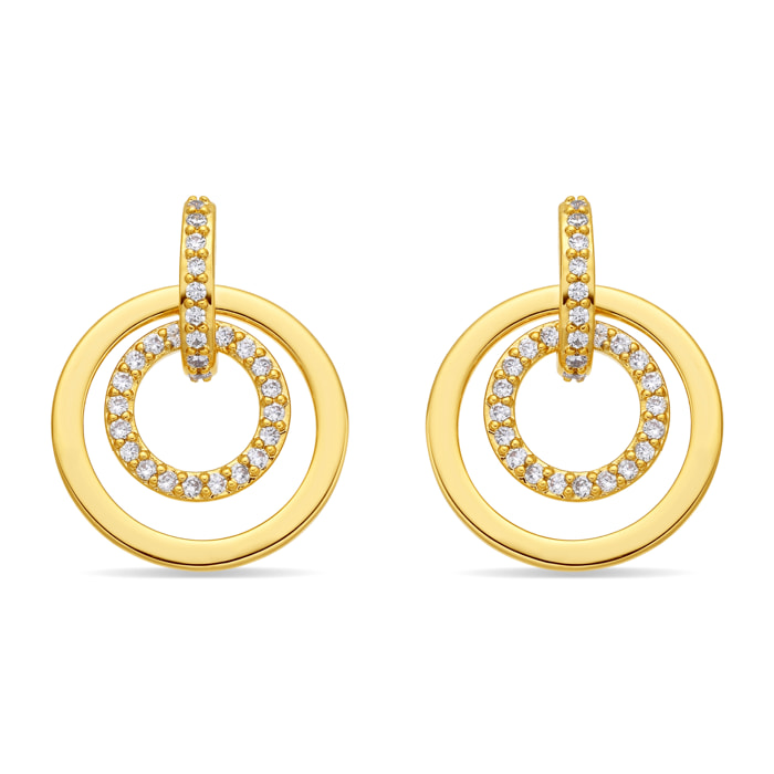 Pendientes Nahio acabado oro amarillo 18k
