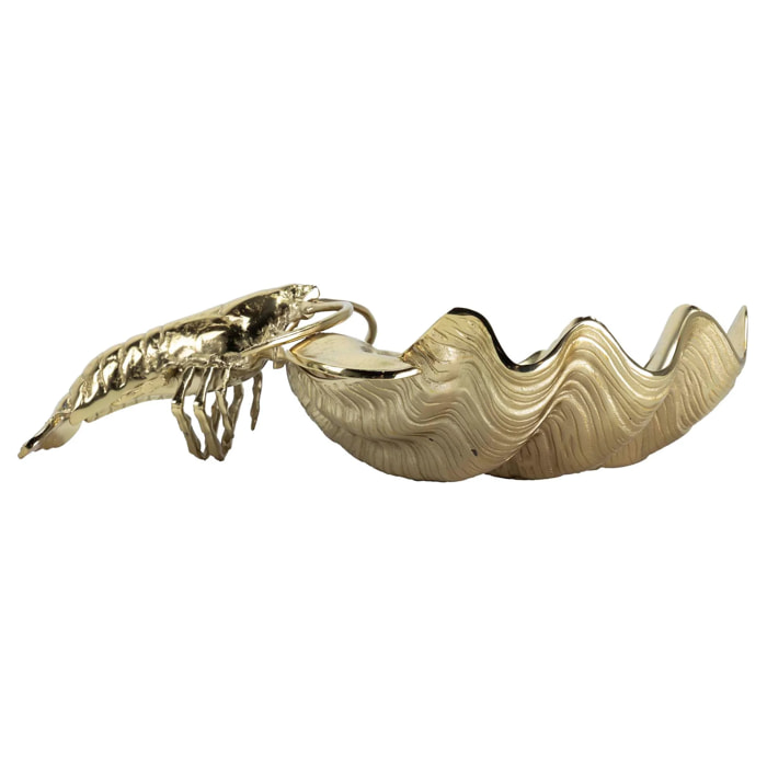 Champanera Langosta Aluminio Dorado 60x45x14 Cm