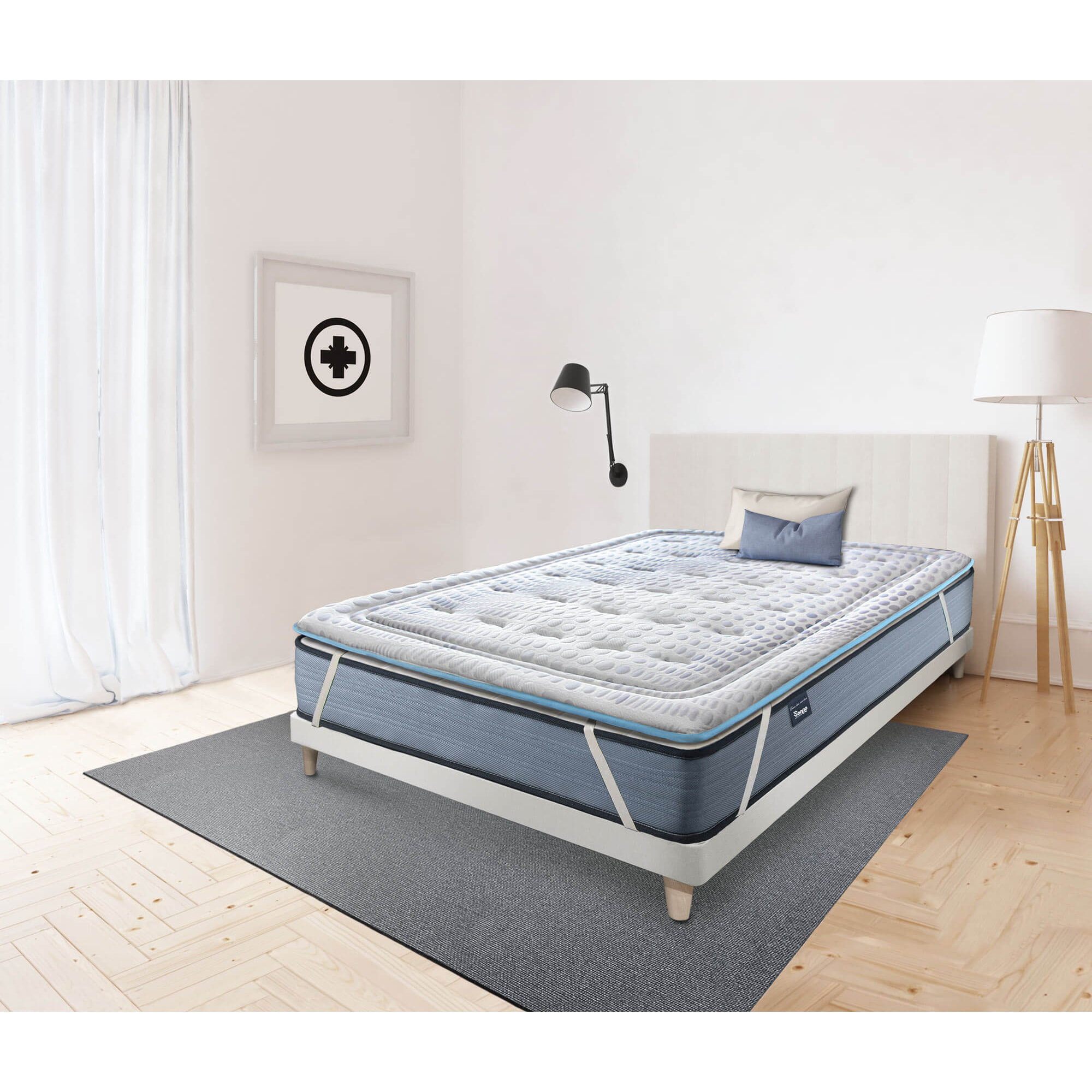 Topper Viscogel Blue Gel Confort, Altura 4 cm