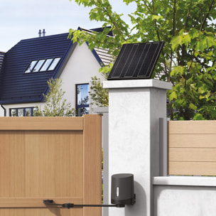 Pack motorisation portail battant solaire et Visiophone sans fil 100% solaire