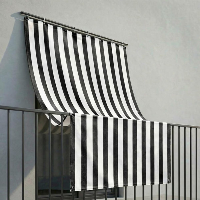 Tenda da sole a caduta in poliestere - A RIGHE ANTRACITE