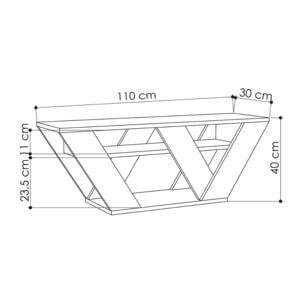 Meuble TV design en bois 110 cm IONI