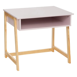 Bureau enfant maternelle L58cm rose en bois