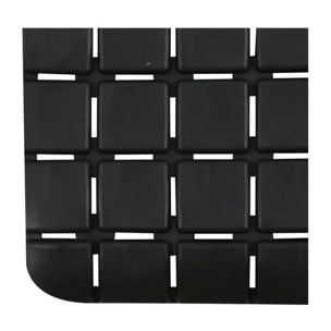 Tapis Fond de baignoire antidérapant Caoutchouc QUADRO 36x76cm Noir MSV