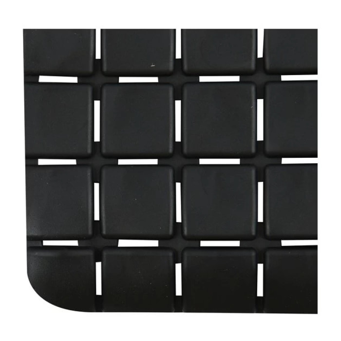 Tapis Fond de baignoire antidérapant Caoutchouc QUADRO 36x76cm Noir MSV