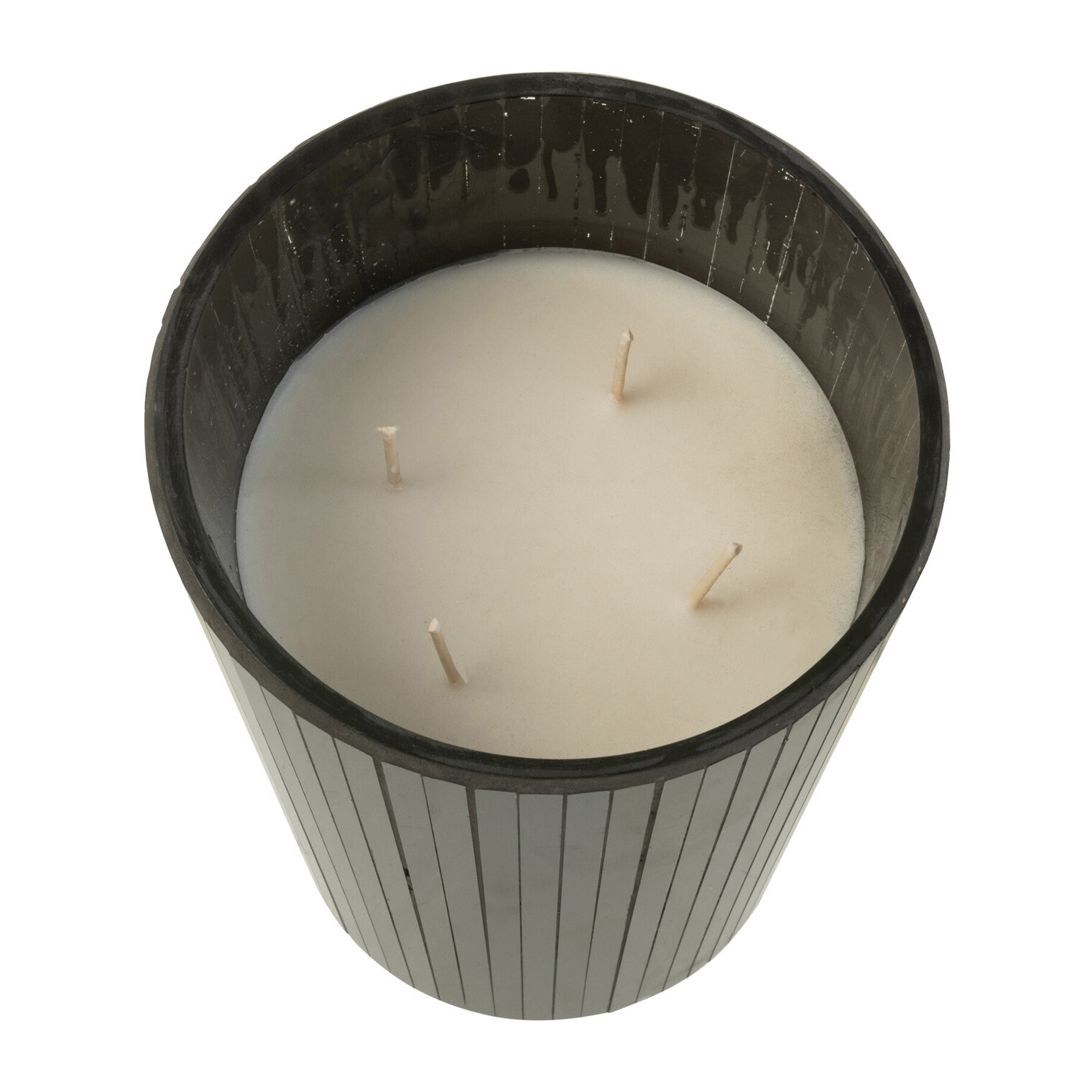 J-Line bougie parfumée Noa - Spicy Twilight - verre - noir - large - 60H