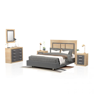 Dormitorio Kira 4C Cambria - Grafito