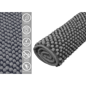 Tappeto Bagno Doccia Antiscivolo Super Assorbente Modello Dots Nero