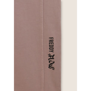 Pantaloni wide leg in felpa con stampa Flow