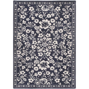 AMARA Alfombra clásica con relieve Azul, varias medidas disponibles.