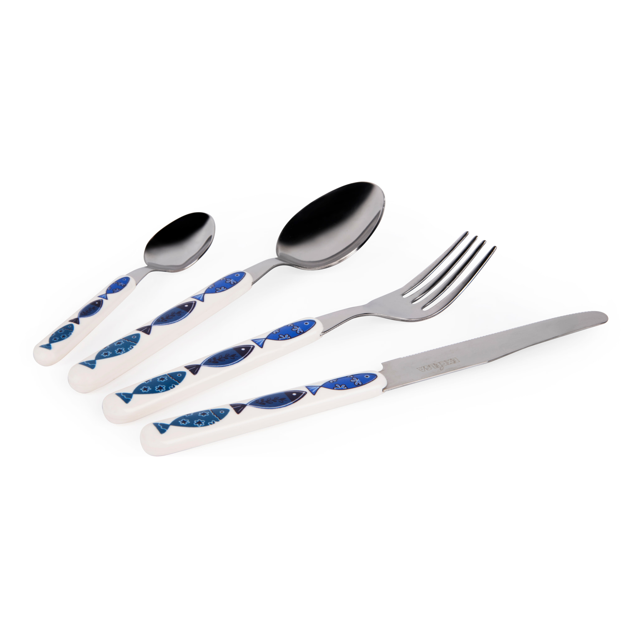 Set de 24 Couverts Excelsa Ocean, acier inox, multicolores