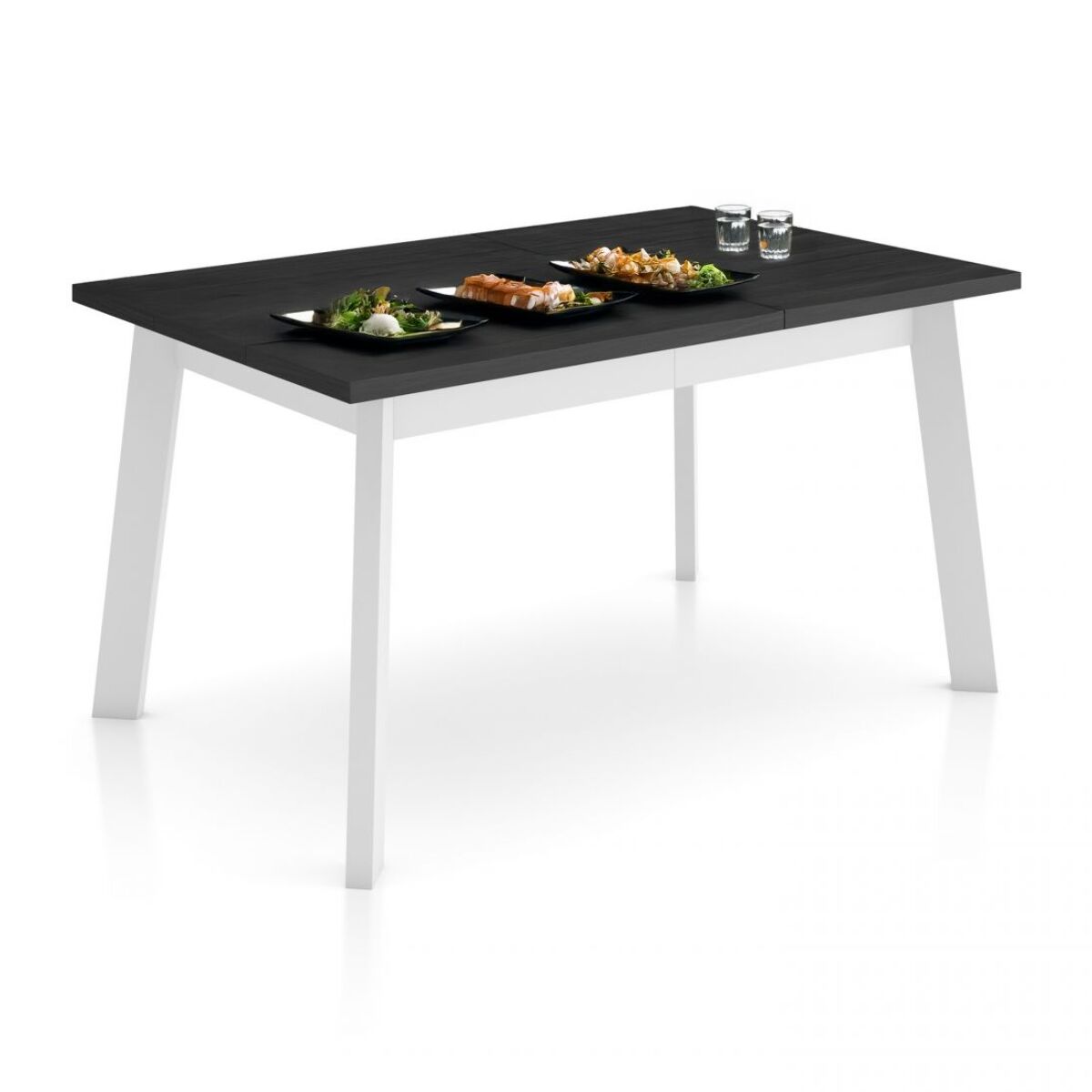Mesa de comedor Naira 140 Negro Blanco