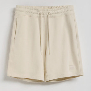 Bermuda Jonas beige de algodón y patrón relaxed fit con parche en sarga engomado Polo Club