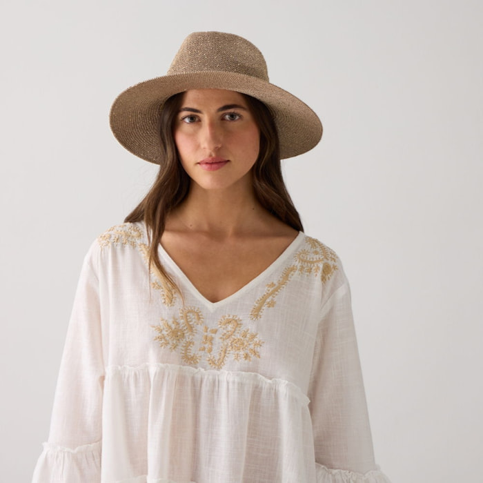 Sombrero de playa
 May color dorado Poliéster