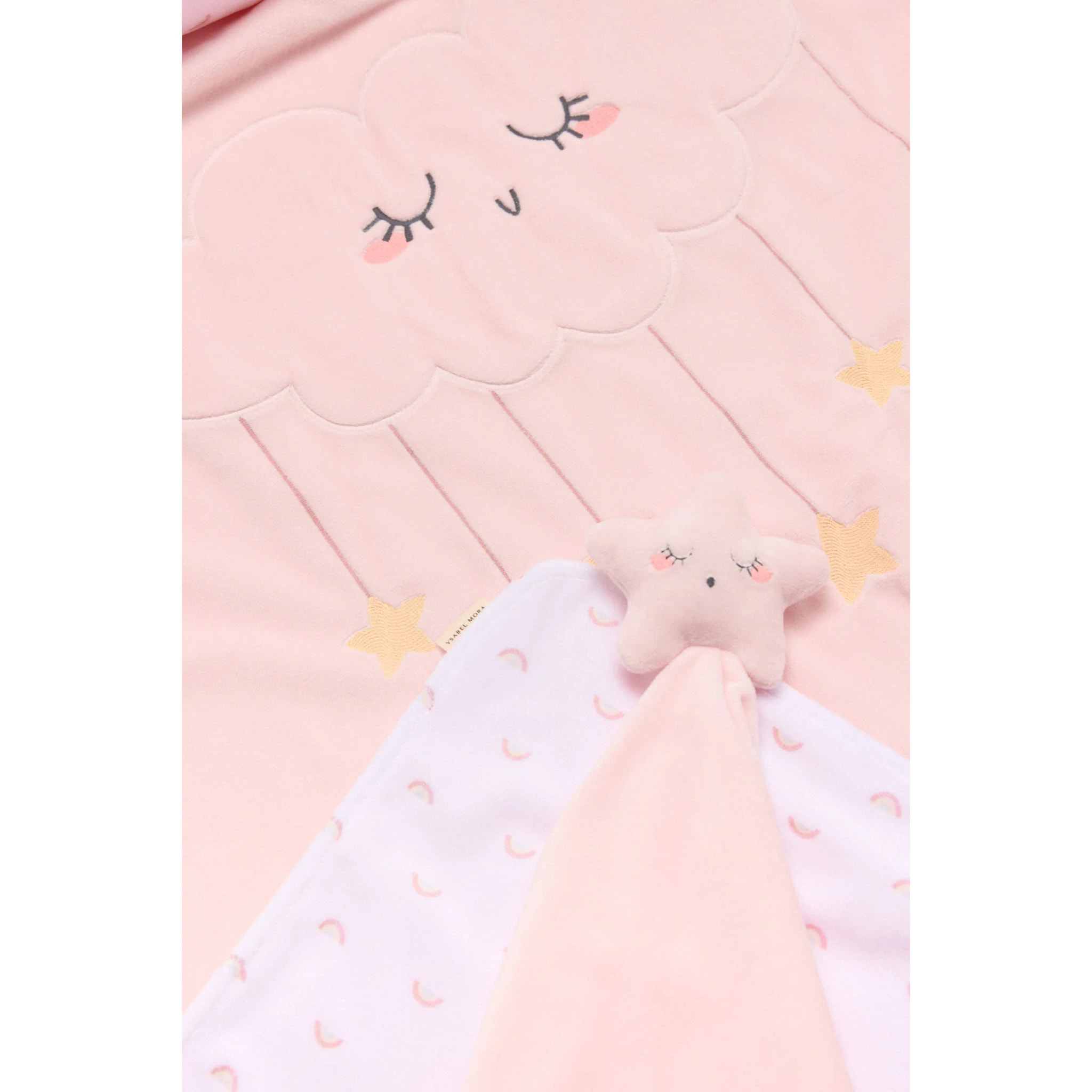 Set di coperta e doudou rosa Baby Stars