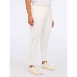 Fiorella Rubino - Pantalones Jogger en tejido scuba - Blanco