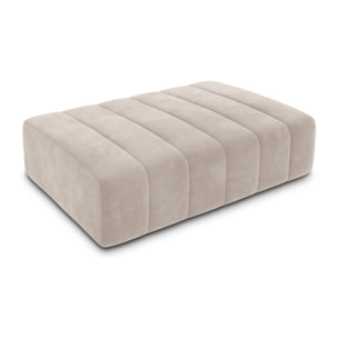 Pouf "Marcel" en velours beige