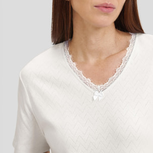 Camisón largo Marfil