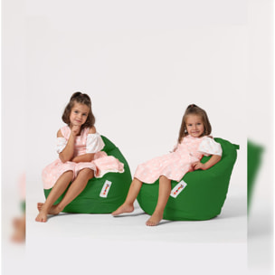 Sillón-puf para niños para exteriores verde