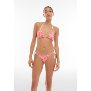 Top bikini a triangolo stampa floreale all over