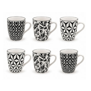 Lot de 6 mugs, SAVANA