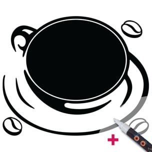 Sticker ardoise tableau noir - stickers muraux adhésif effaçable - CAFÉ CHIC + CRAIE LIQUIDE BLANCHE