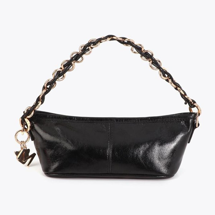 Borsa a catena effetto glitter