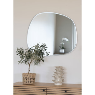 Scultura decorativa in gres beige a forma di funghi sovrapposti 18×15×24 cm
