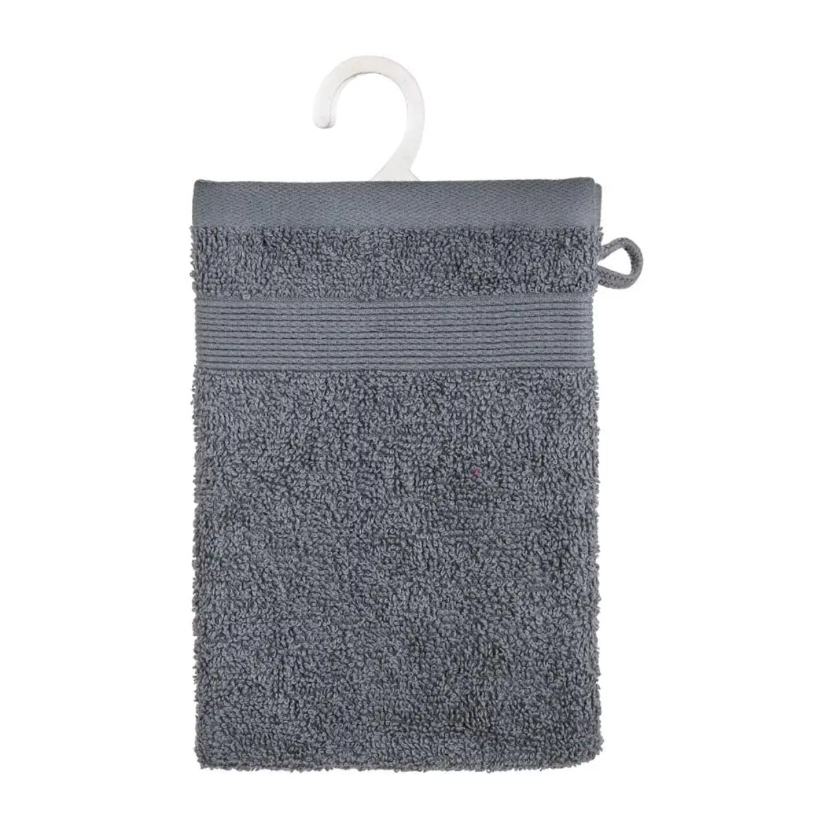 Lot de 2 gants de toilette - coton 450 gr/m² - gris anthracite 15x21 cm