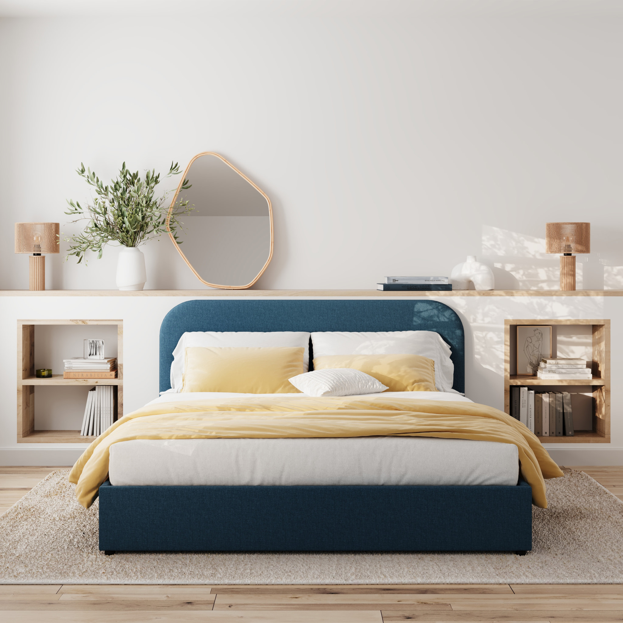Miroir organique en rotin 80x60 cm - Tseri